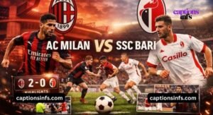 AC Milan vs SSC Bari Timeline